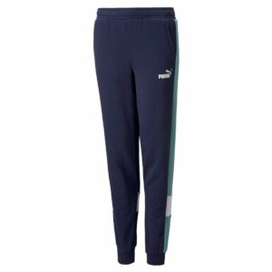 Children’s Tracksuit Bottoms Puma Essential+ Colorblock B Dark blue