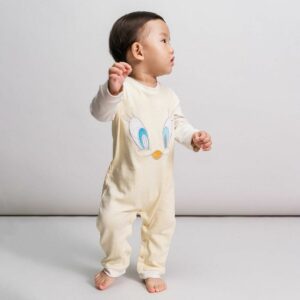 Baby’s Long-sleeved Romper Suit Looney Tunes Grey Yellow