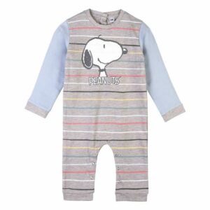 Baby’s Long-sleeved Romper Suit Snoopy Yellow Grey